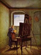 Georg Friedrich Kersting Caspar David Friedrich in his Studio oil